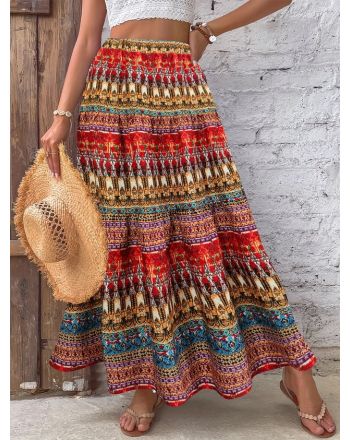 Nationality/Ethnic Vacation Loose Skirt