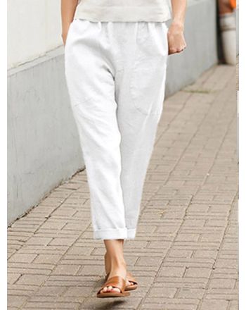 Cotton-Blend Pants