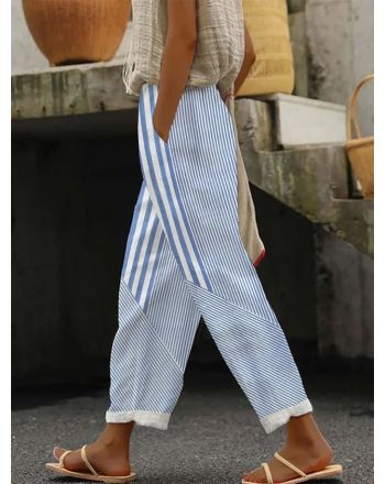 Loose Striped Casual Pants